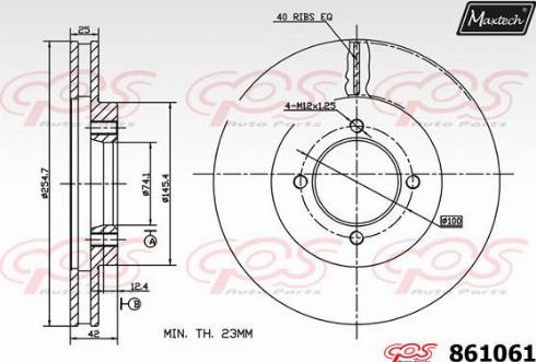 Maxtech 861061.0000 - Гальмівний диск avtolavka.club