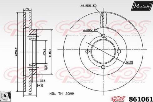 Maxtech 861061.0080 - Гальмівний диск avtolavka.club