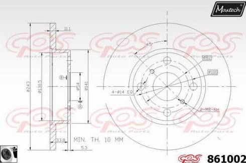 Maxtech 861002.0060 - Гальмівний диск avtolavka.club