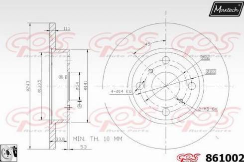 Maxtech 861002.0080 - Гальмівний диск avtolavka.club