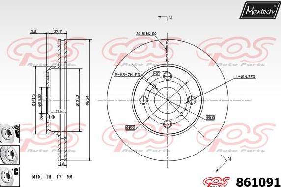 Maxtech 865213 - Гальмівний диск avtolavka.club