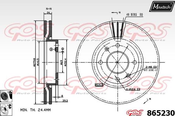 Maxtech 861081 - Гальмівний диск avtolavka.club