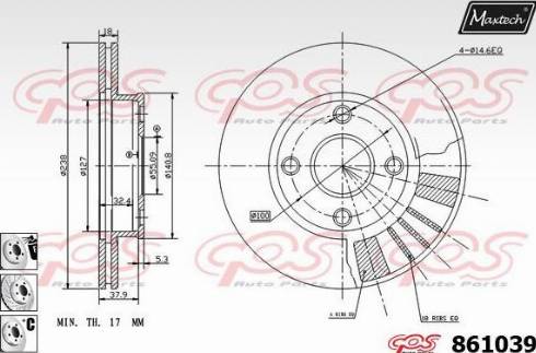 Maxtech 861039.6980 - Гальмівний диск avtolavka.club