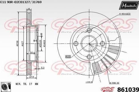 Maxtech 861039.0060 - Гальмівний диск avtolavka.club