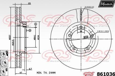 Maxtech 861036.6980 - Гальмівний диск avtolavka.club