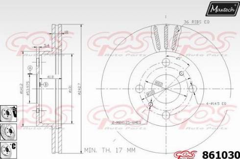 Maxtech 861030.6880 - Гальмівний диск avtolavka.club