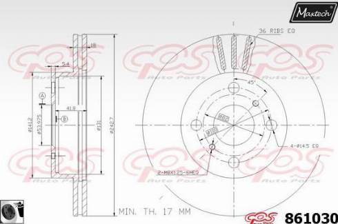 Maxtech 861030.0060 - Гальмівний диск avtolavka.club