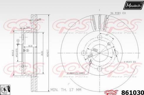 Maxtech 861030.0080 - Гальмівний диск avtolavka.club