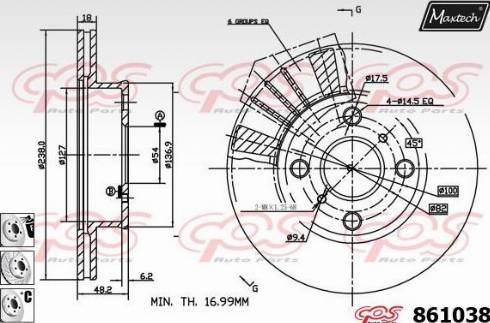 Maxtech 861038.6880 - Гальмівний диск avtolavka.club