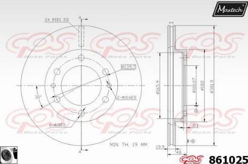 Maxtech 861025.0060 - Гальмівний диск avtolavka.club