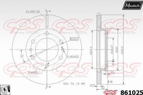 Maxtech 861025.0080 - Гальмівний диск avtolavka.club