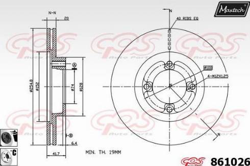 Maxtech 861026.6060 - Гальмівний диск avtolavka.club