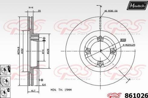 Maxtech 861026.6880 - Гальмівний диск avtolavka.club