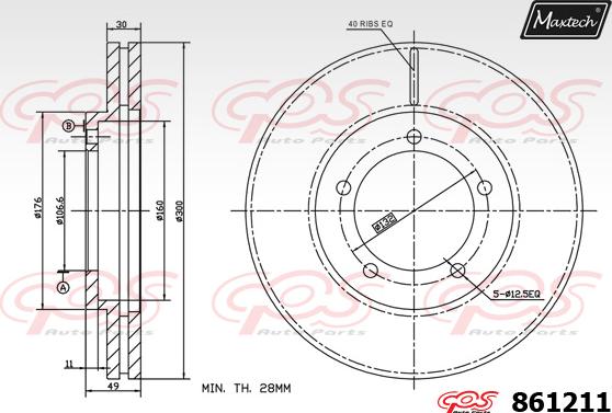 Maxtech 861199 - Гальмівний диск avtolavka.club