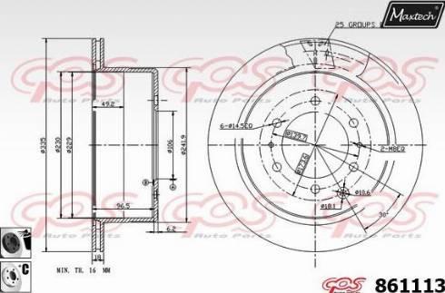 Maxtech 861113.6060 - Гальмівний диск avtolavka.club