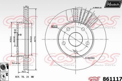 Maxtech 861117.6060 - Гальмівний диск avtolavka.club