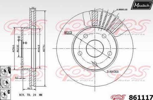 Maxtech 861117.6880 - Гальмівний диск avtolavka.club