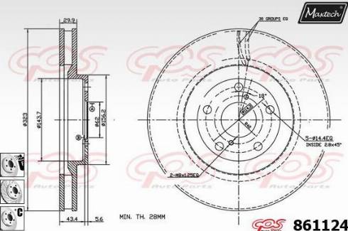 Maxtech 861124.6880 - Гальмівний диск avtolavka.club