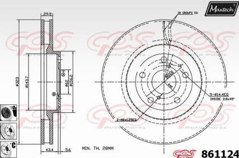 Maxtech 861124.6260 - Гальмівний диск avtolavka.club