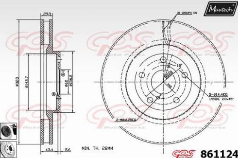 Maxtech 861124.0260 - Гальмівний диск avtolavka.club