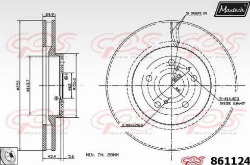 Maxtech 861124.0200 - Гальмівний диск avtolavka.club