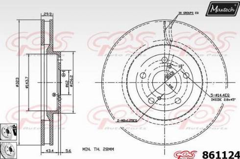 Maxtech 861124.0280 - Гальмівний диск avtolavka.club