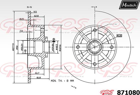 Maxtech 861349 - Гальмівний диск avtolavka.club