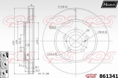 Maxtech 861341.6980 - Гальмівний диск avtolavka.club