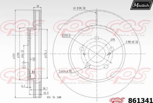 Maxtech 861341.0000 - Гальмівний диск avtolavka.club