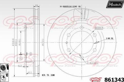 Maxtech 861343.6060 - Гальмівний диск avtolavka.club