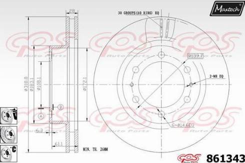 Maxtech 861343.6880 - Гальмівний диск avtolavka.club