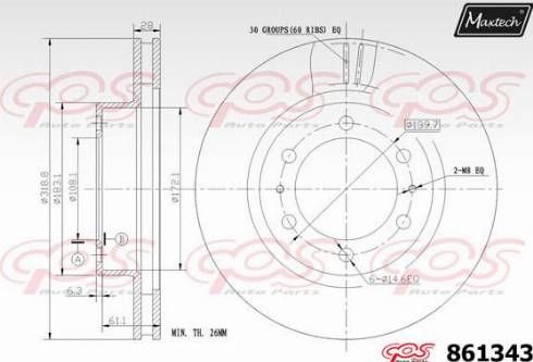 Maxtech 861343.0000 - Гальмівний диск avtolavka.club