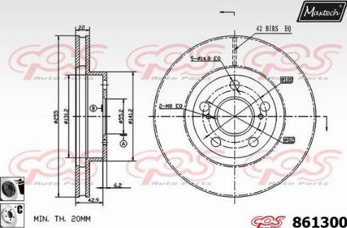 Maxtech 861300.6060 - Гальмівний диск avtolavka.club