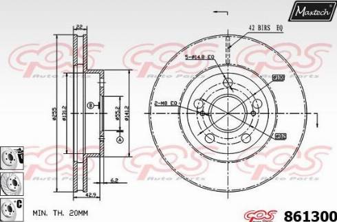 Maxtech 861300.6880 - Гальмівний диск avtolavka.club