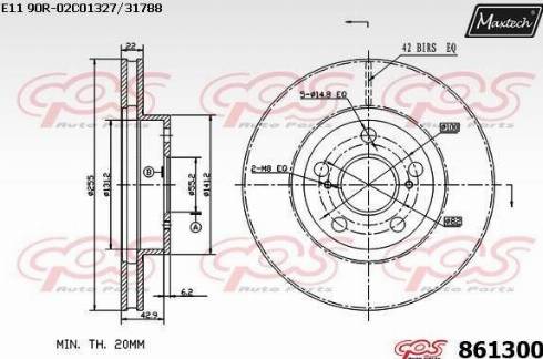 Maxtech 861300.0000 - Гальмівний диск avtolavka.club