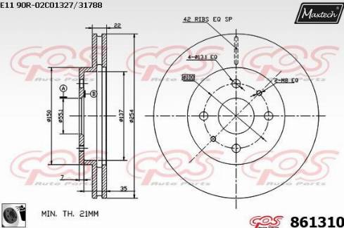 BENDIX 521862 - Гальмівний диск avtolavka.club