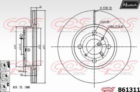 Maxtech 861311.6980 - Гальмівний диск avtolavka.club