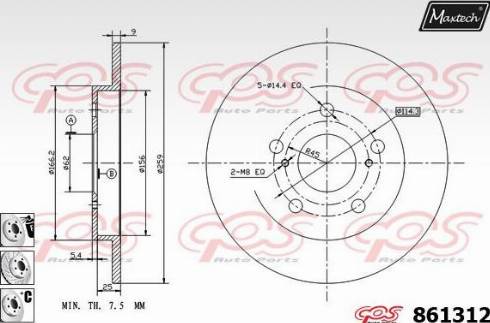 Maxtech 861312.6980 - Гальмівний диск avtolavka.club