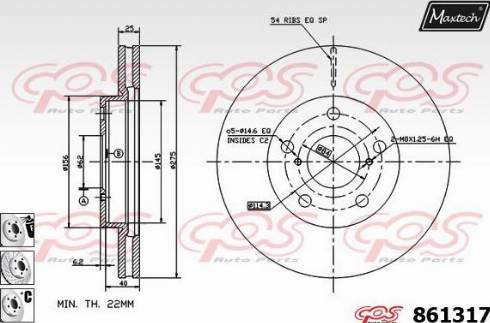 Maxtech 861317.6980 - Гальмівний диск avtolavka.club