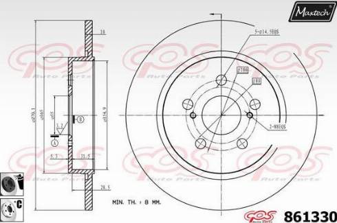 Maxtech 861330.6060 - Гальмівний диск avtolavka.club