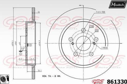 Maxtech 861330.0060 - Гальмівний диск avtolavka.club