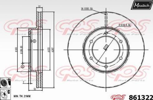 Maxtech 861322.6060 - Гальмівний диск avtolavka.club