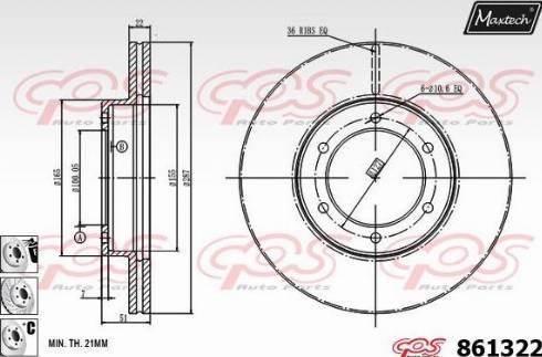 Maxtech 861322.6980 - Гальмівний диск avtolavka.club