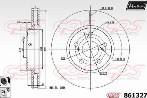 Maxtech 861327.6060 - Гальмівний диск avtolavka.club