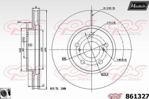 Maxtech 861327.0060 - Гальмівний диск avtolavka.club