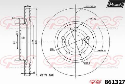 Maxtech 861327.0000 - Гальмівний диск avtolavka.club