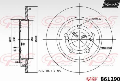 Maxtech 861290.0000 - Гальмівний диск avtolavka.club