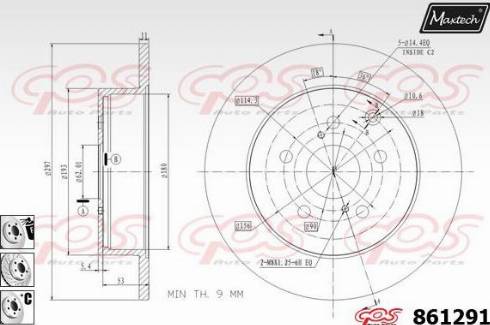 Maxtech 861291.6880 - Гальмівний диск avtolavka.club