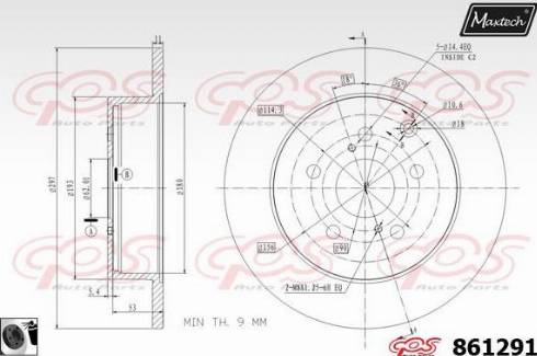 Maxtech 861291.0060 - Гальмівний диск avtolavka.club