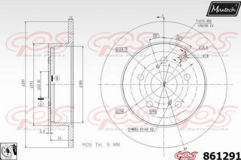 Maxtech 861291.0080 - Гальмівний диск avtolavka.club